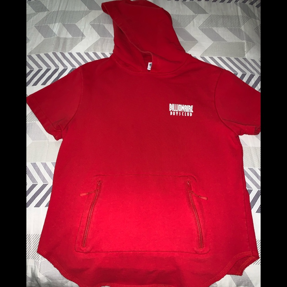 Billionaire Boys Club Men Red Short Sleeve Hoody